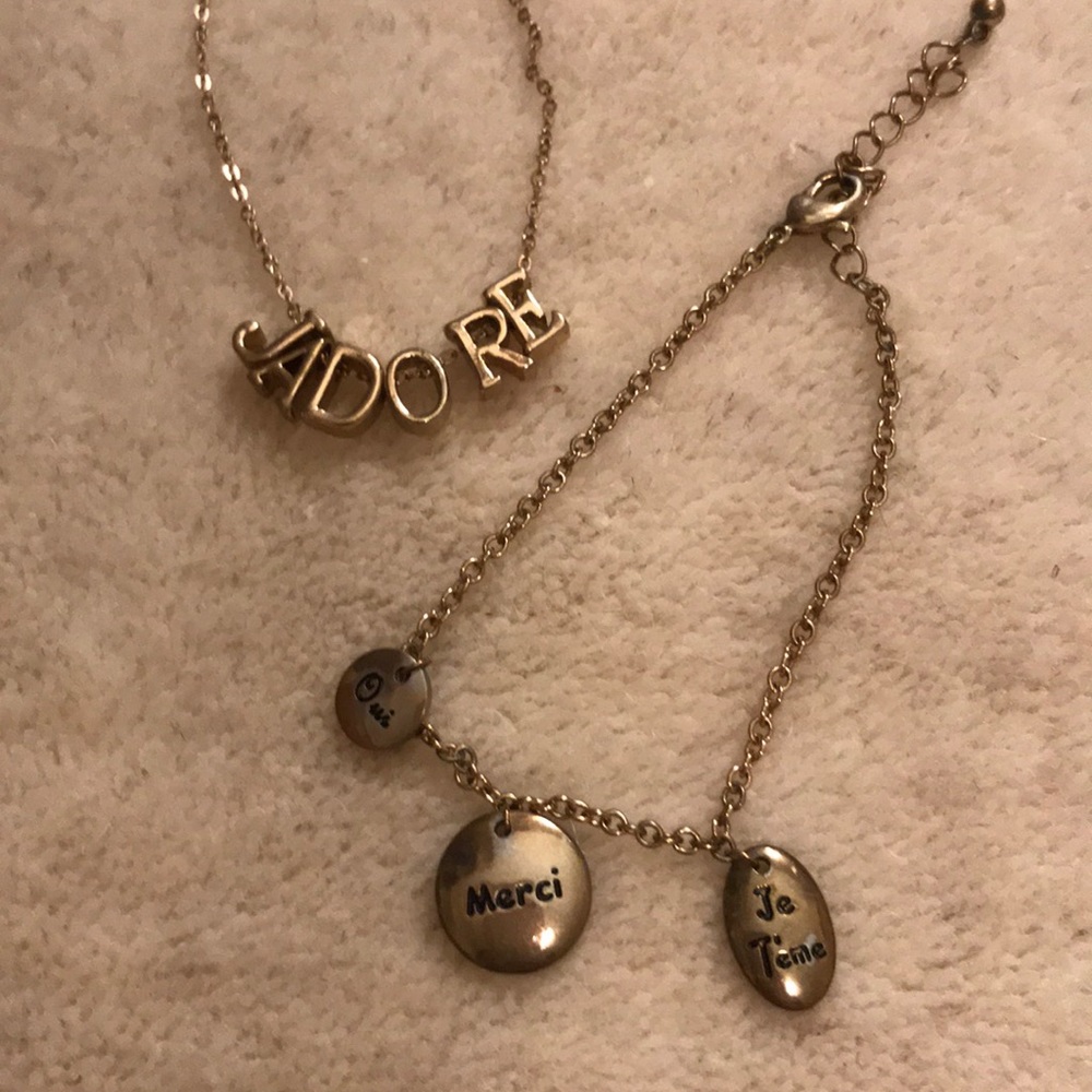 French sayings bracelet set